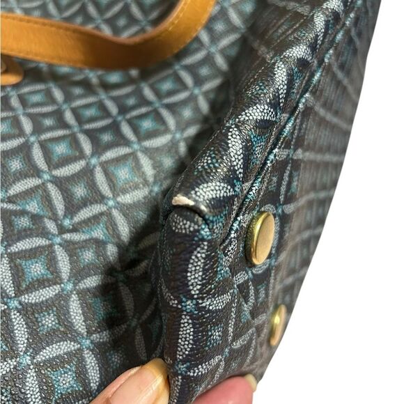 Fossil Navy and Tan Tote Bag - Picture 16 of 16